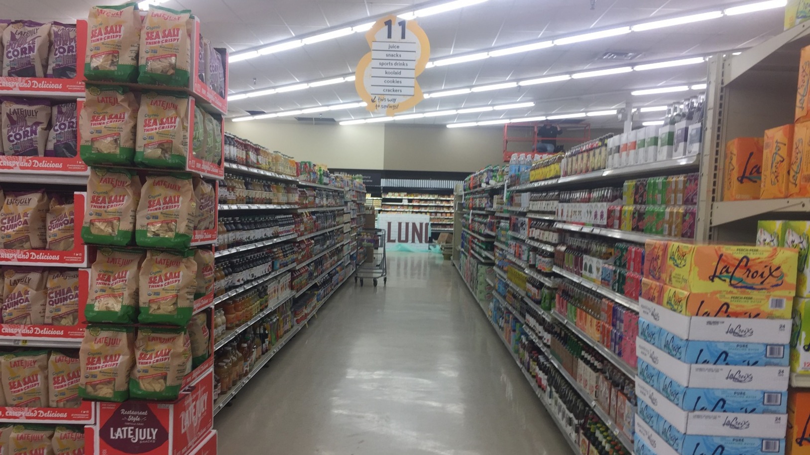 Aisle 11 at a Wholesome Shopper Market