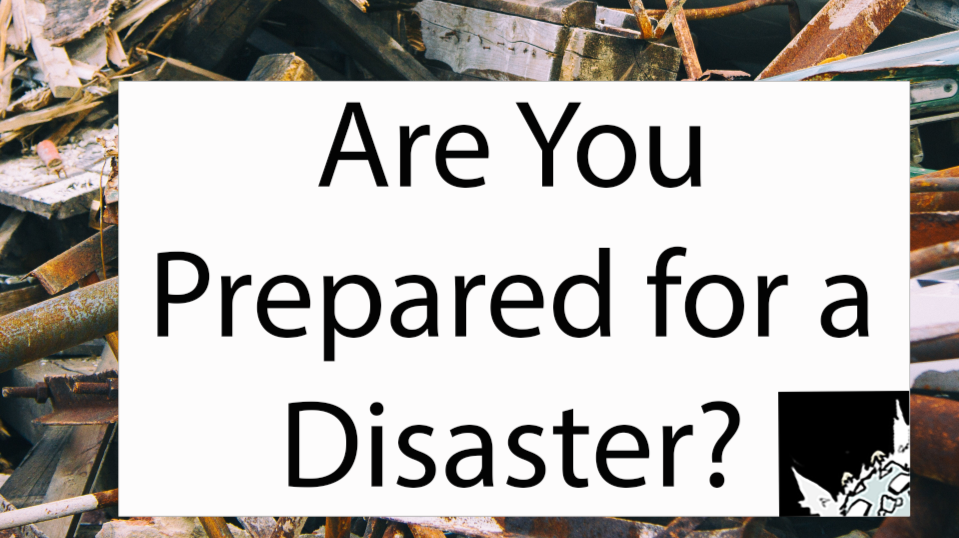 Title and disaster damage background