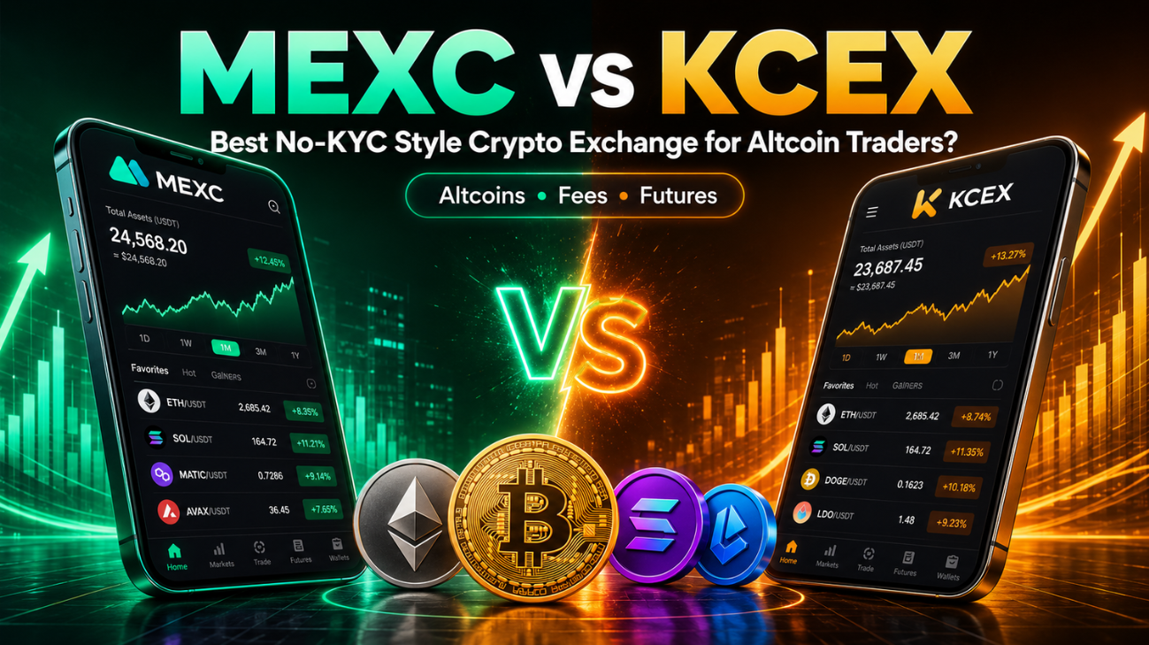 MEXC vs KCEX: Fees, Altcoins, Futures and KYC Compared.