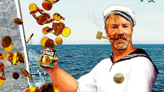Shrtong in me loinsh! Cosh I gotsh me Bitcoinsh!