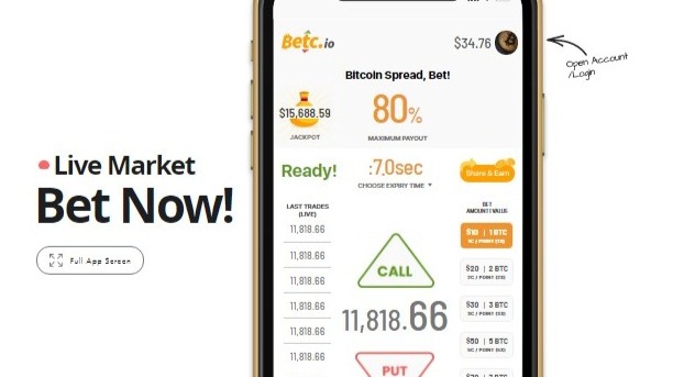 Betc.io First bet app in the WWW