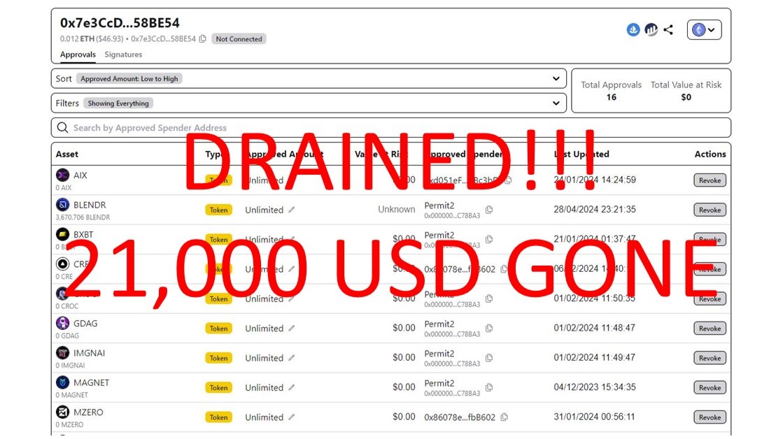 cryptocurrency-wallet-drained-twice-21-000-usd-gone
