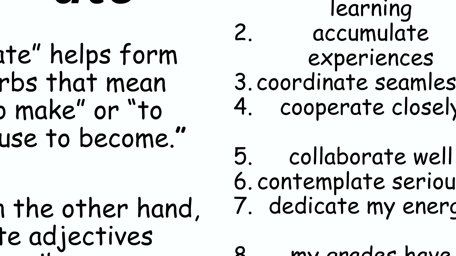 Improve Your Vocabulary with -Ate Words
