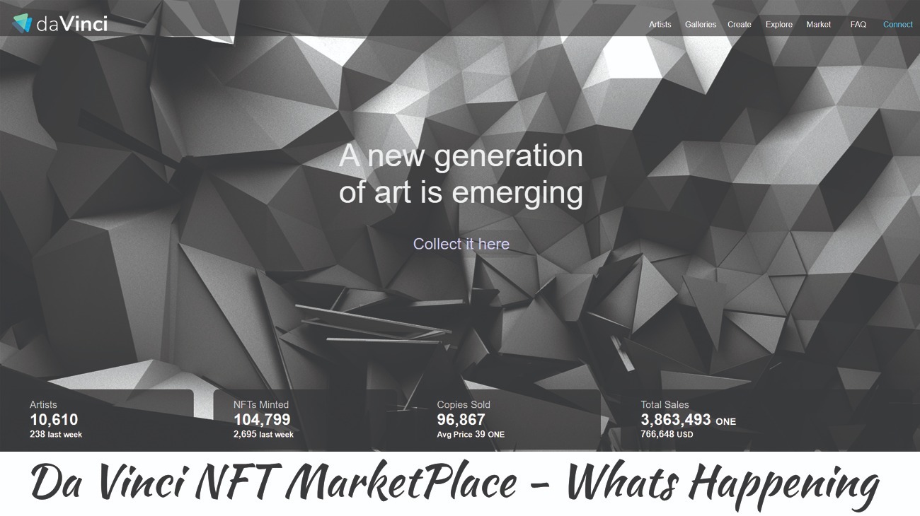 Da Vinci NFT MarketPlace - Whats Happening
