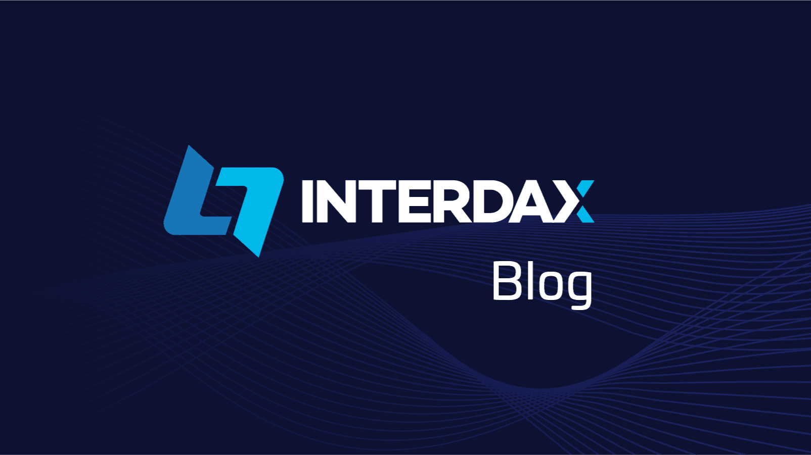 Interdax logo with dark blue background