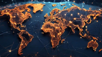 Viral Connections On A World map