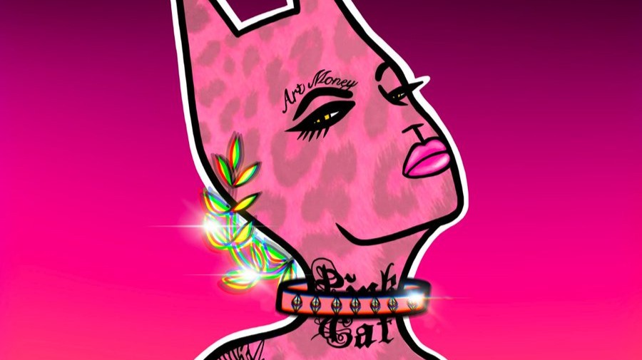 pink cat nft artist