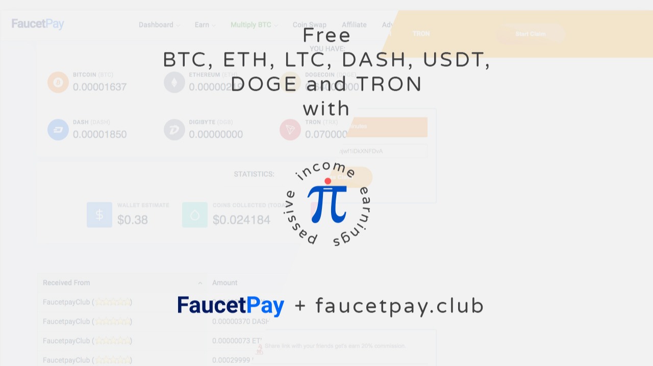 Extra Satoshis, with Passive Income Earnings, FaucetPay and faucetpay.club
