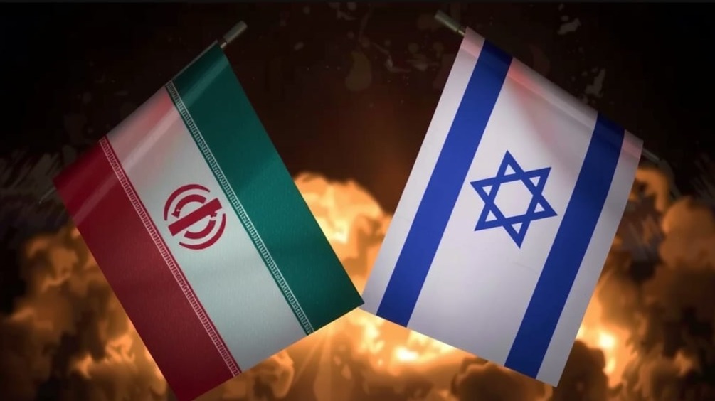 Iranian and Israeli flag