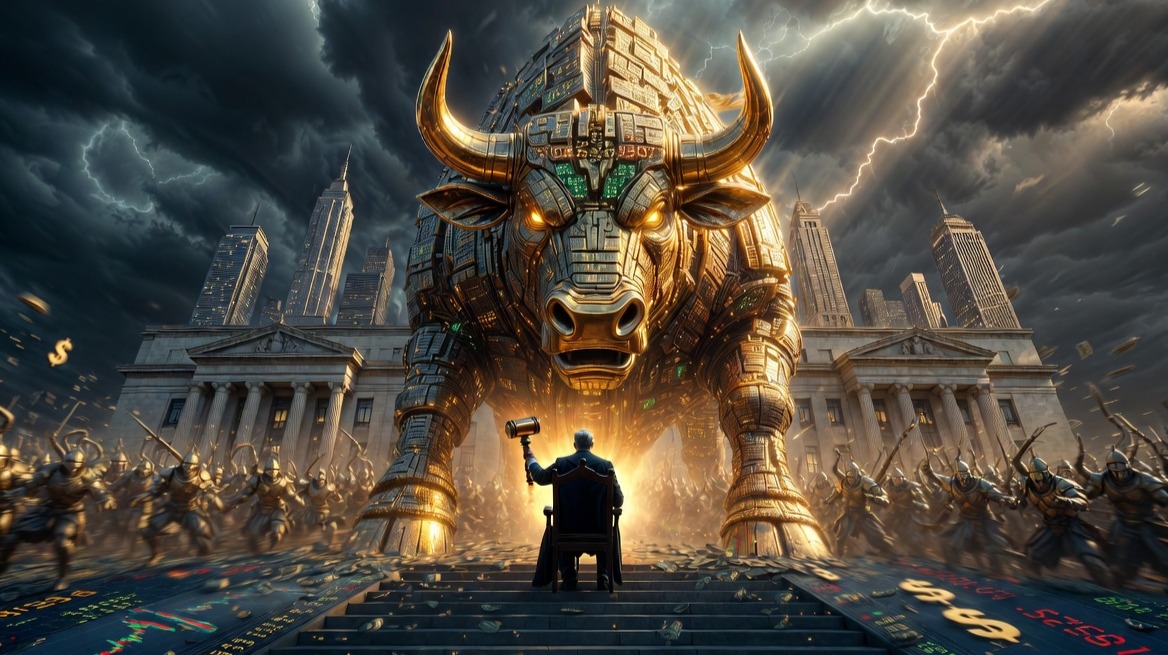golden-bull-crashing-through-the-Fed's-domain