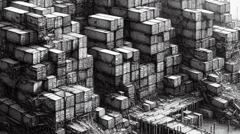 Dilapidated harbor