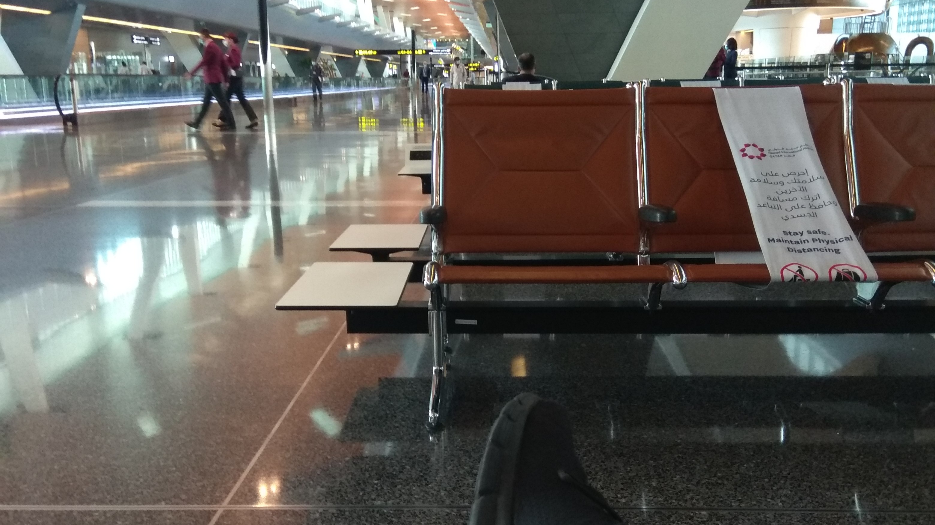 Sitting on Doha airport