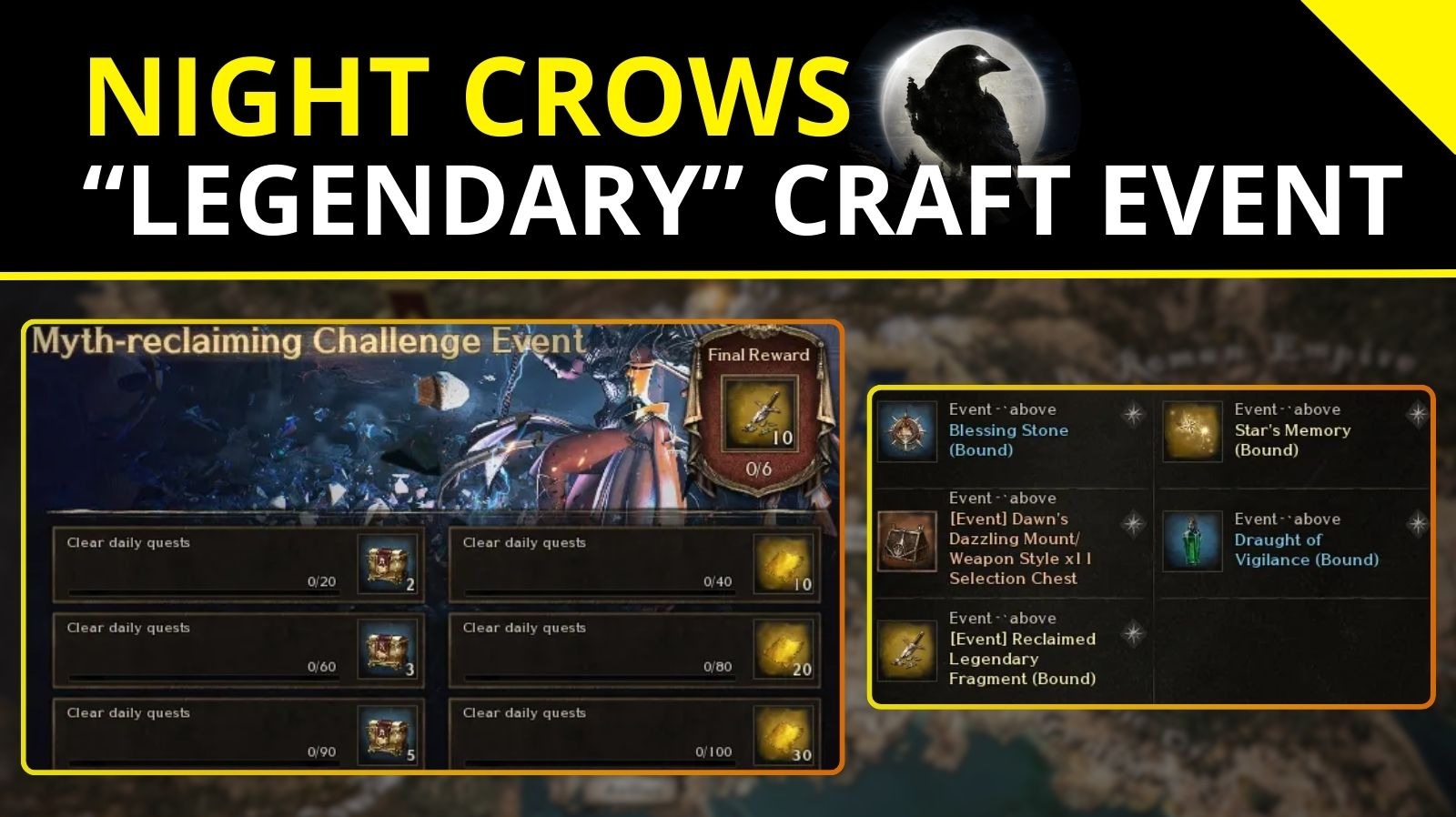 Night Crows Legendary Crafting Event