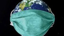 Image of Earth wearing a Face mask