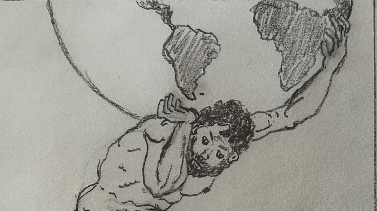 Sketch of Atlas - pencil