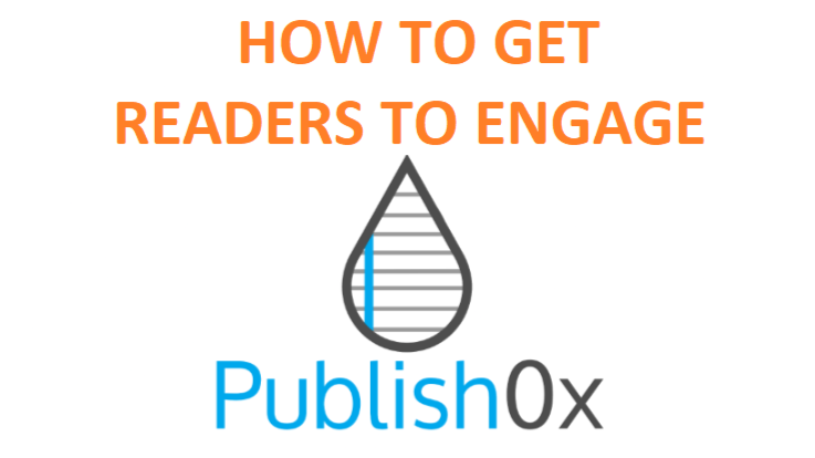 Publish0x logo, text asking how to get readers to engage