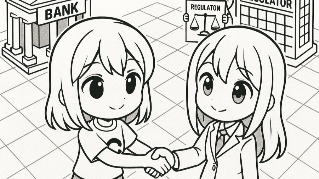 Girls handshaking