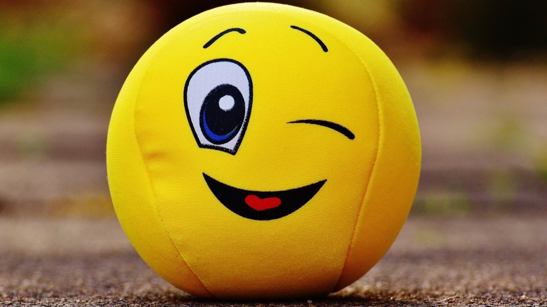smiley ball winking