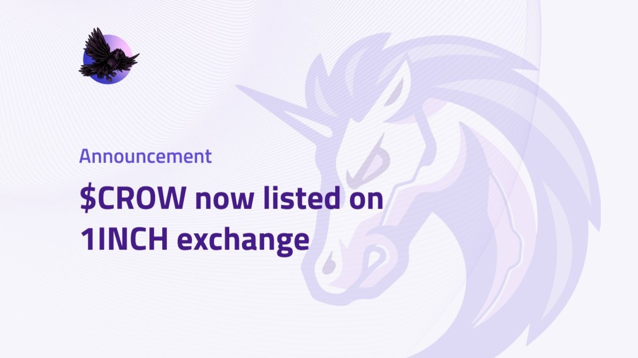 $CROW listed on 1INCH