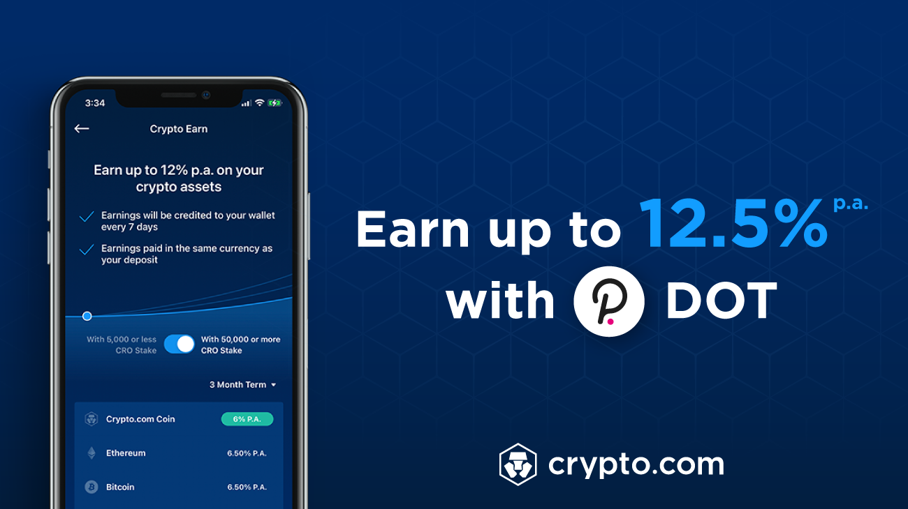 Crypto Earn Rate on Polkadot (DOT) Deposits