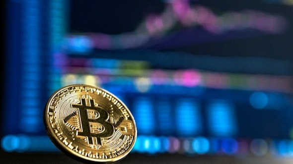 A bold digital photo of a crypto coin.