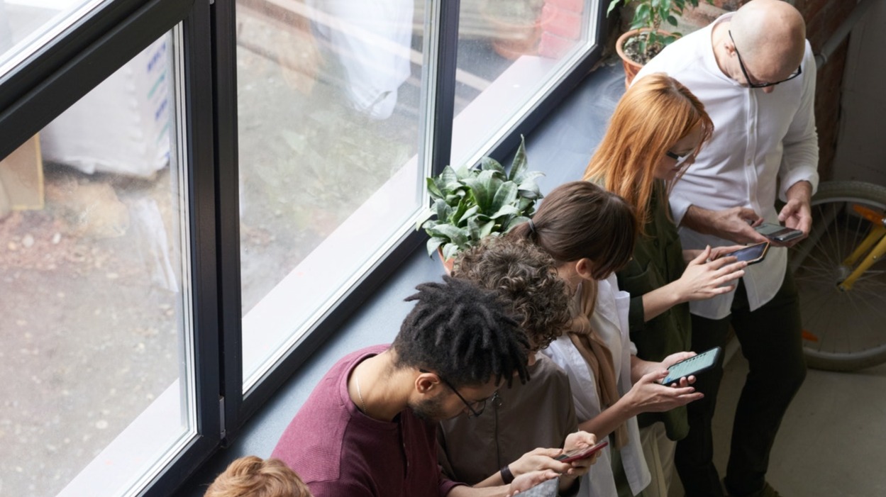 People Texting on Phone.