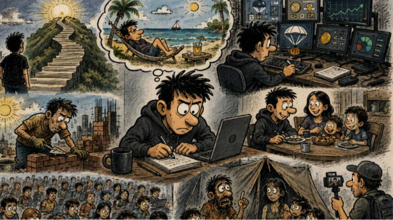 A contemporary man working in the digital world to support his family.