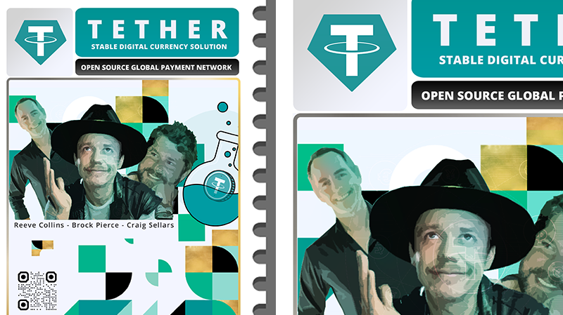 Tether Crypto Stamp // From Collection: Crypto Stamps | Now on NFT Showroom - Total Edition(s): 10