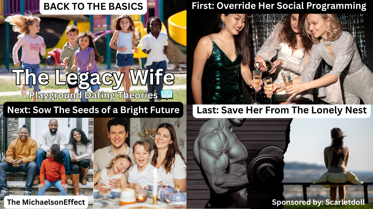 Happy family, kids on playground, women in the club drinking, man working out, woman sitting alone.