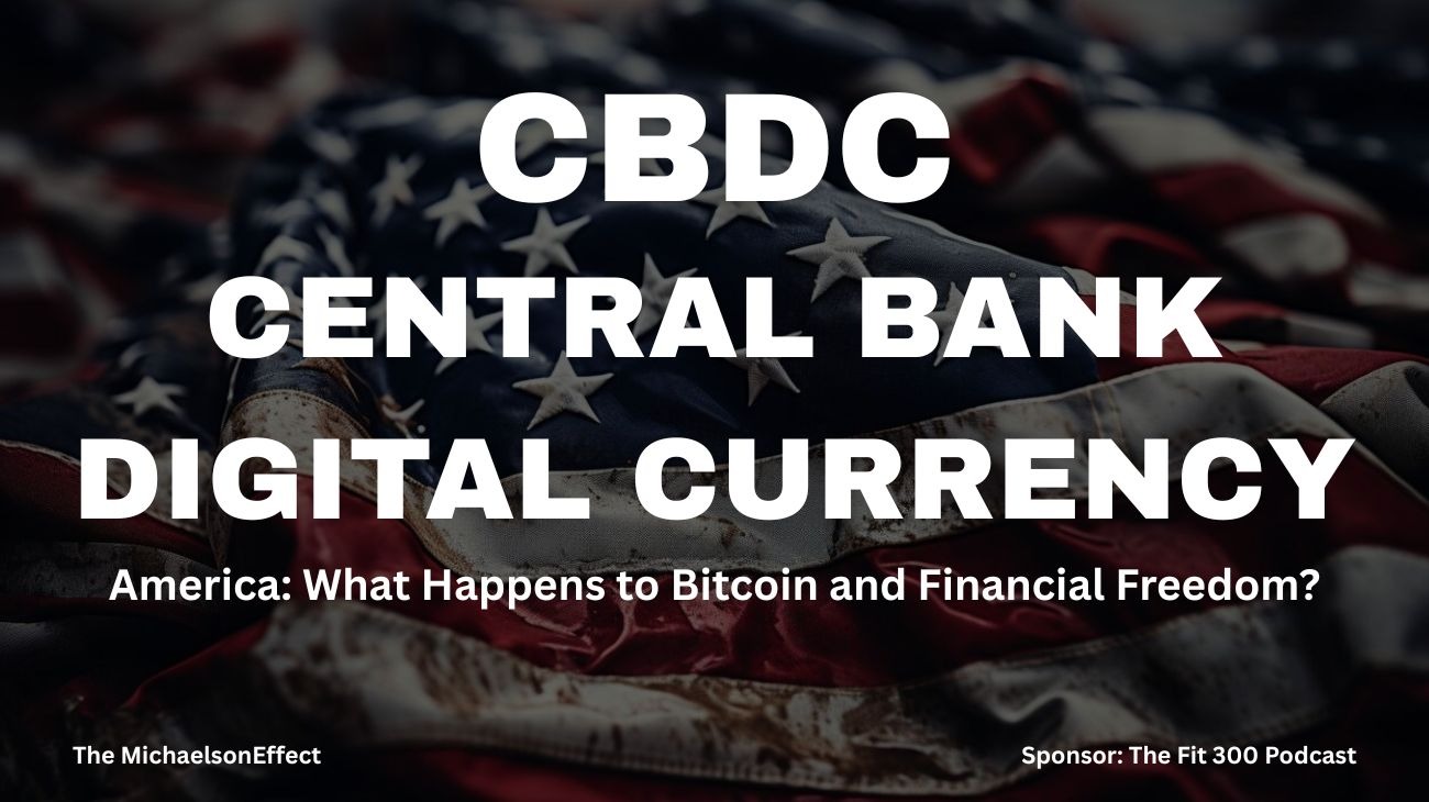 CBDCs with American flag in the background