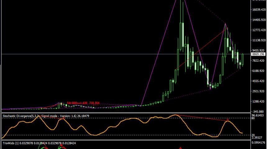 BTC USD MONTHLY CHART FIBONACCI HARMONIC PATTERNS