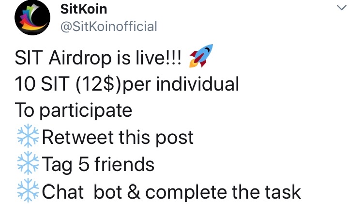 Airdrop Sitkoin