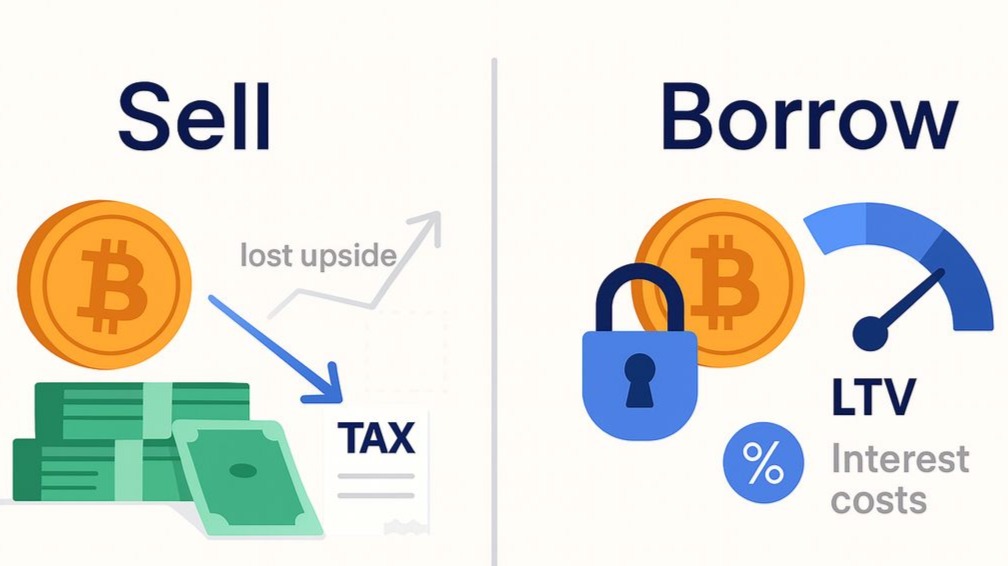 Bitcoin Sell vs Borrow