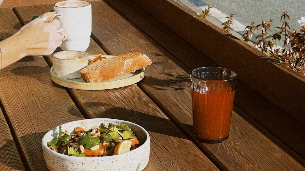Food on a table