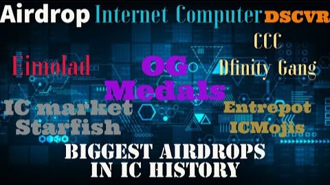 Biggest ICP airdrops