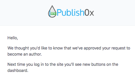 My verification/approval as a blog/content creator here on Publish0x.