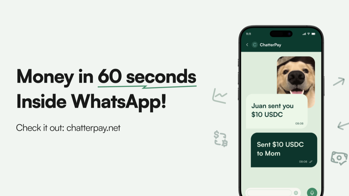 Introducing ChatterPay: Send and Receive crypto in WhatsApp