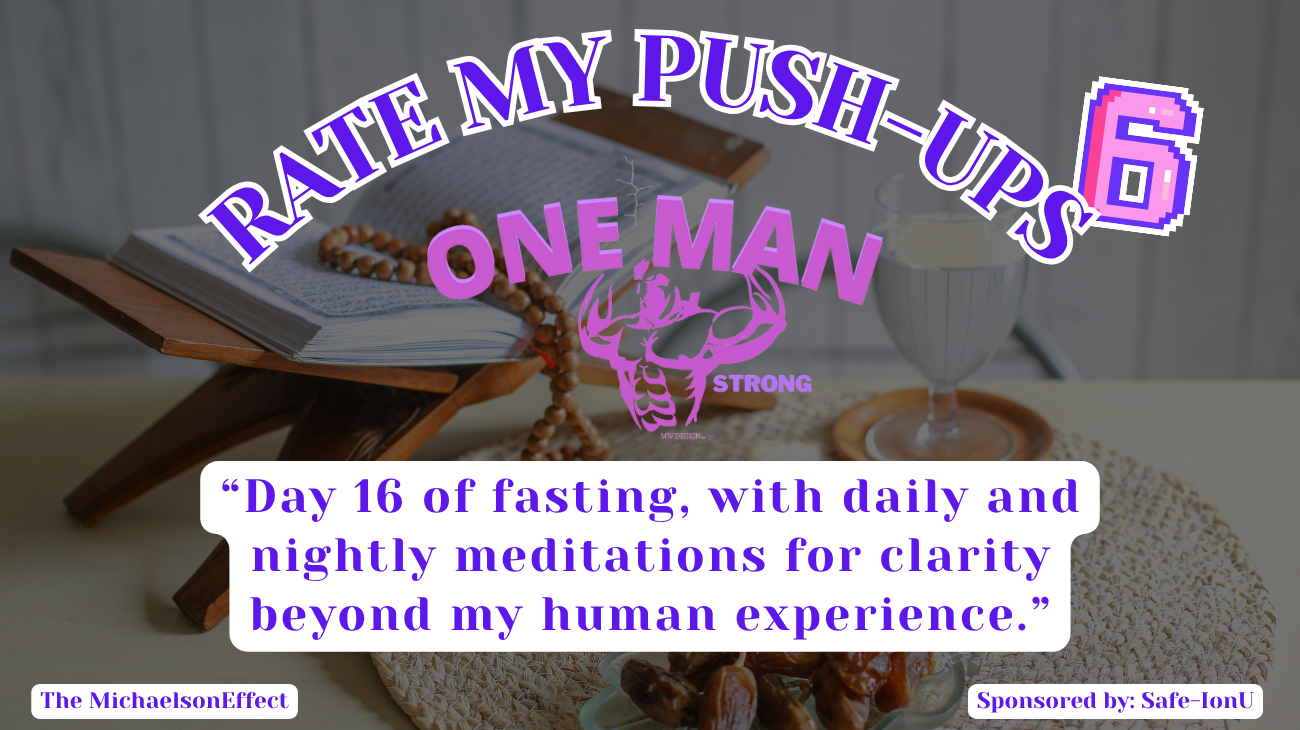 Day 16 Fasting The MichaelsonEffect way: water, a journal, dates, on a table.