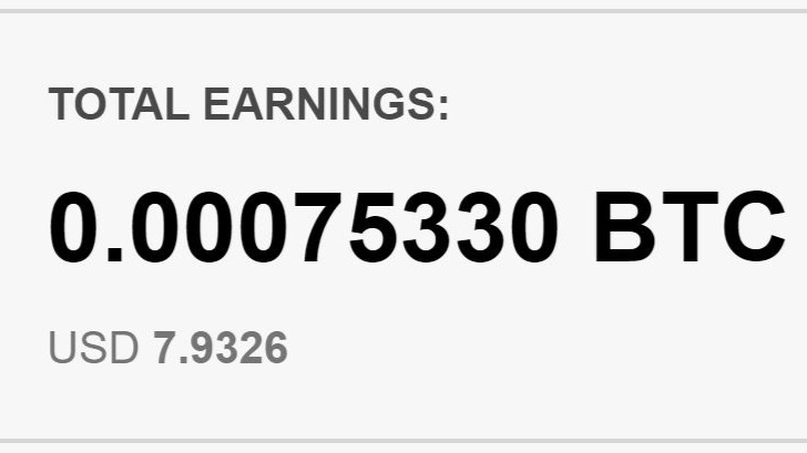 CryptoTab - Mining with a Browser - Total Earnings