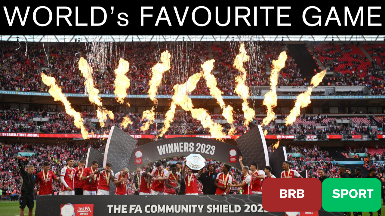 Arsenal celebrate their Community Shield win