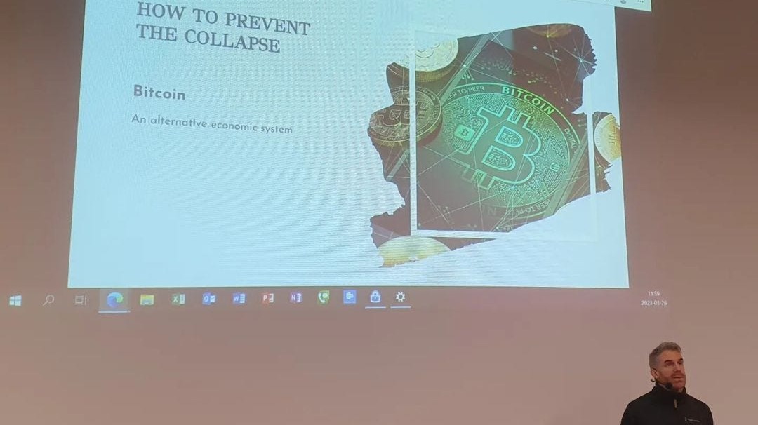 Ioni Appelberg speaking about Bitcoin and the world 