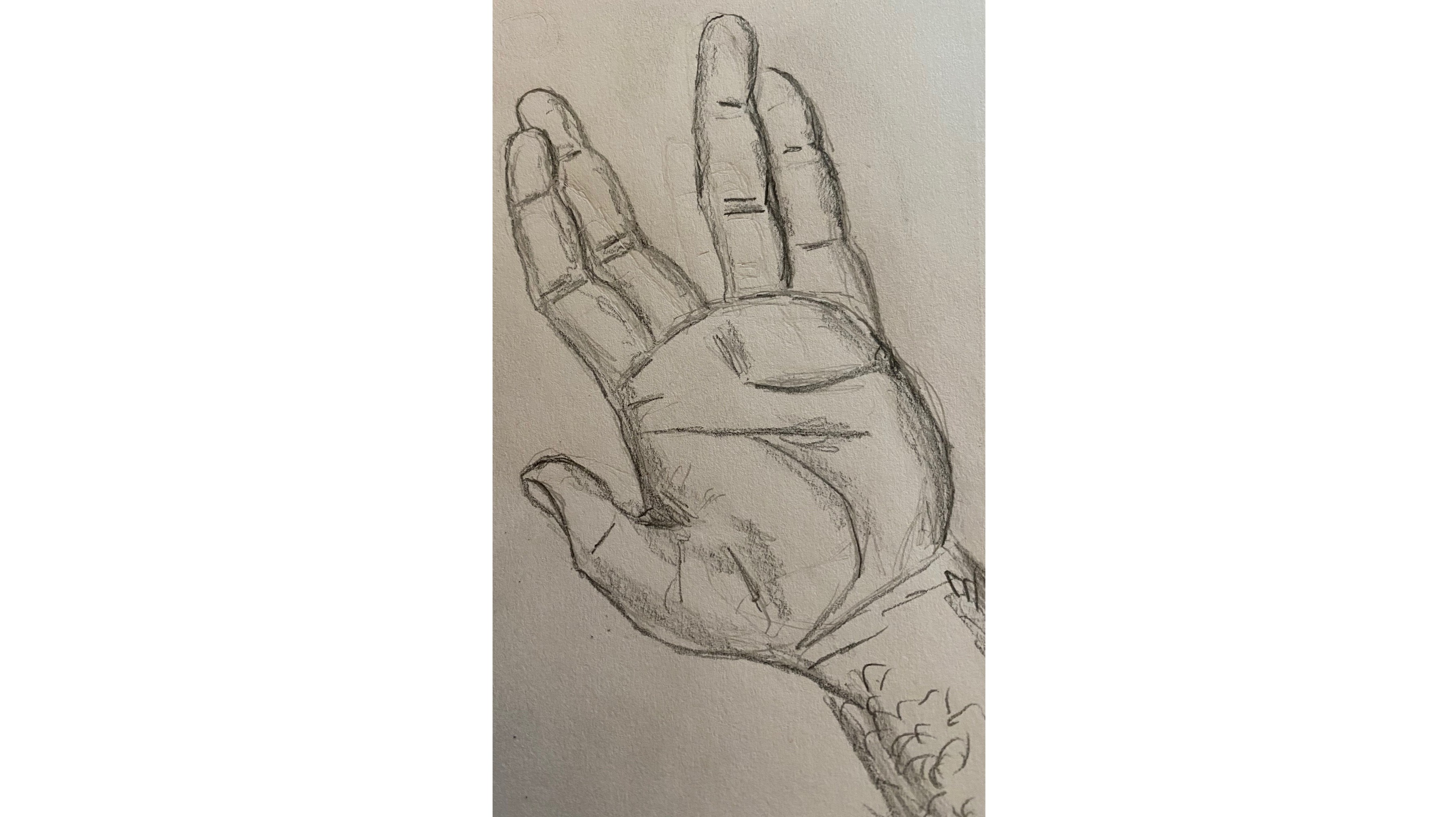 Spock Salute - hand study in pencil