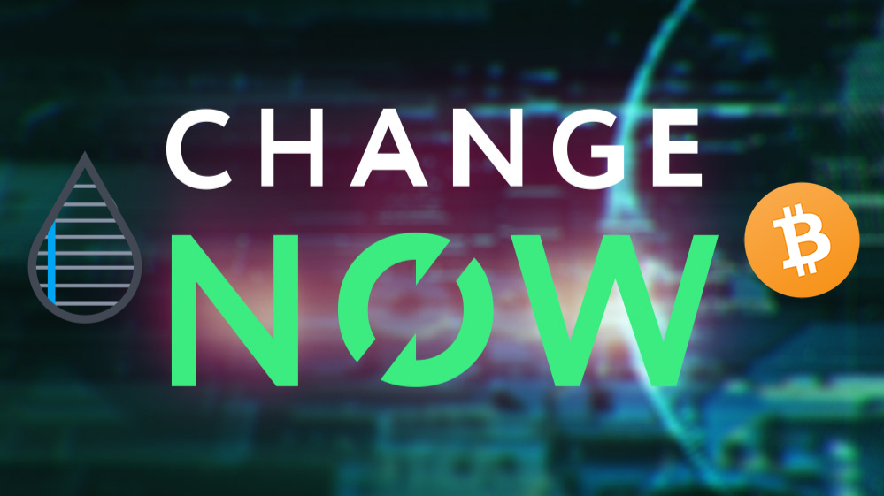 ChangeNOW GFX via masterthecrypto w/ Publish0x logo and Bitcoin logo PNG overlays