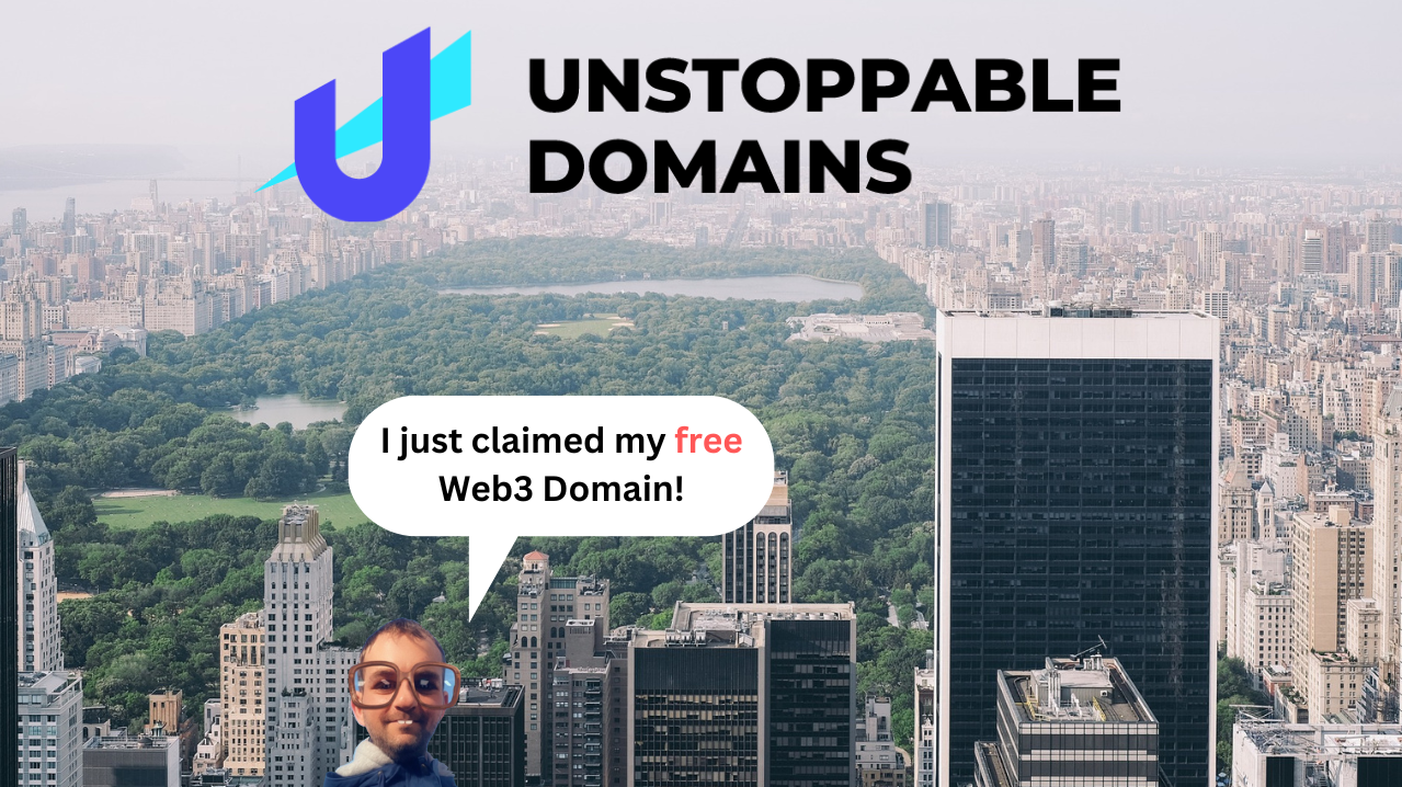 I just claimed my free Web3 Domain name from Unstoppable Domains