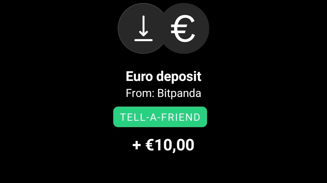 Bitpanda referral program proof.