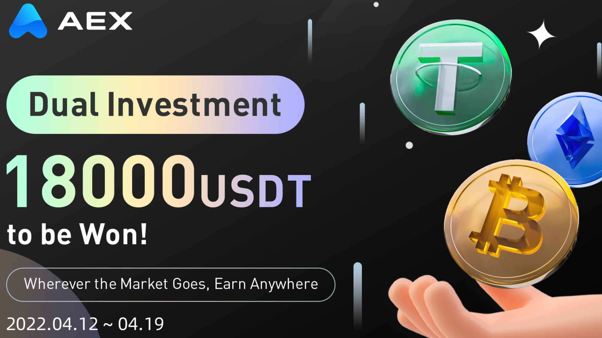 AEX Launched Dual Investment And More Than 10K USDT Airdrop To Be Won  Within A Limited Time