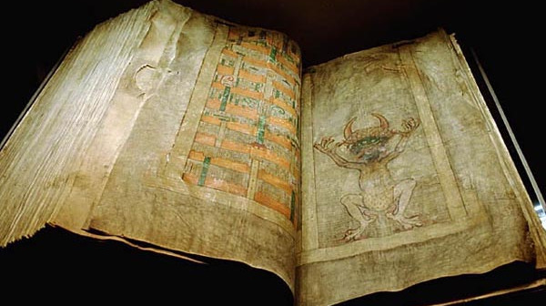 An illustration of the Devil in the Codex Gigas, Copyright Wikimedia Commons