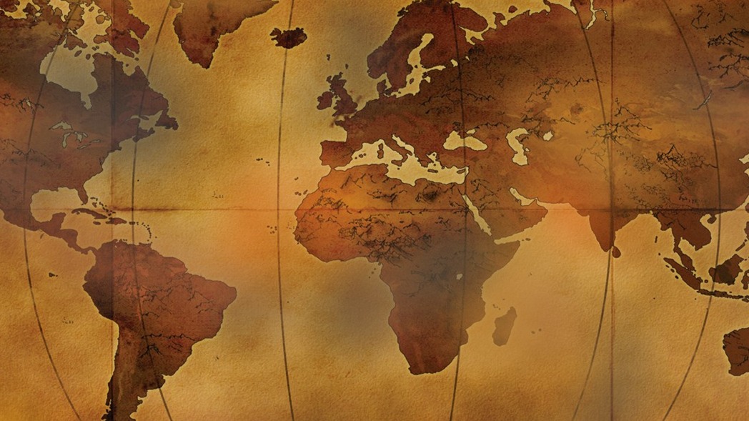 old style world map