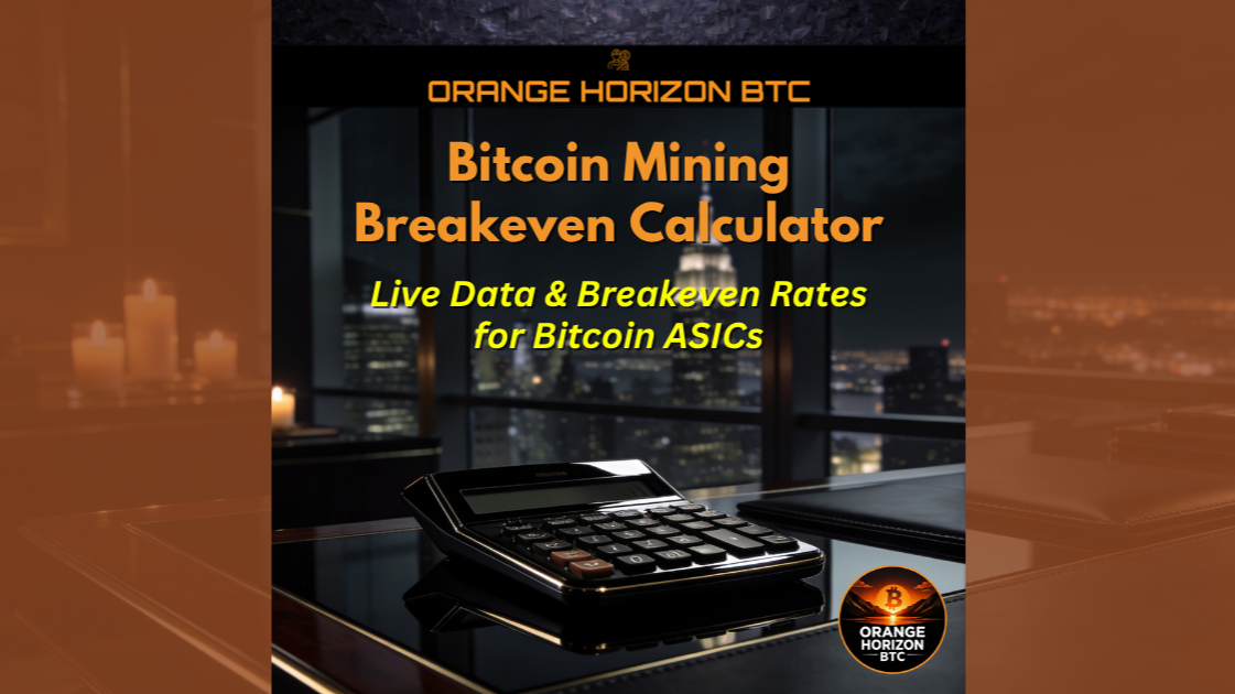 Bitcoin Mining Breakeven Calculator That Uses Live Network Data