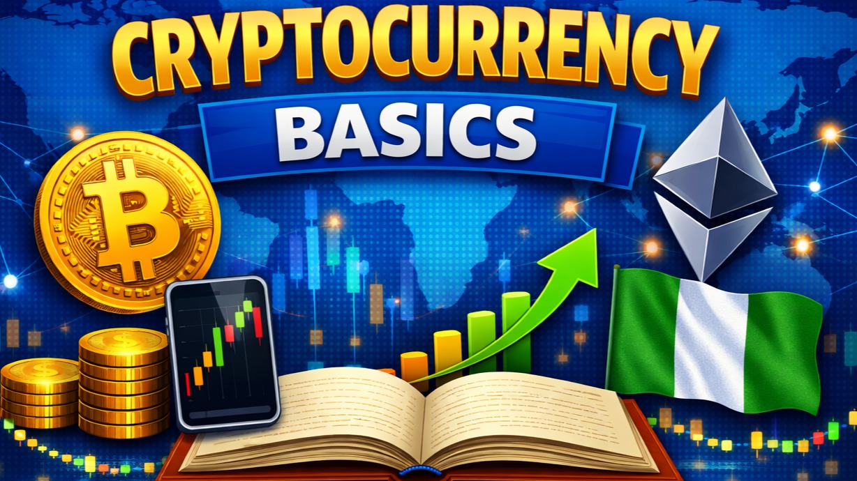 A vibrant 1300×730 image featuring Bitcoin, Ethereum, and the Nigerian flag, symbolizing cryptocurrency education and growth.